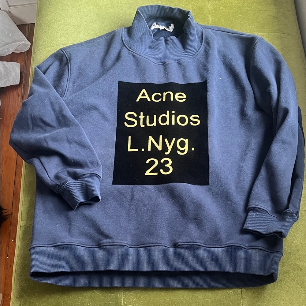 Acne Studios Navy mock neck sweater